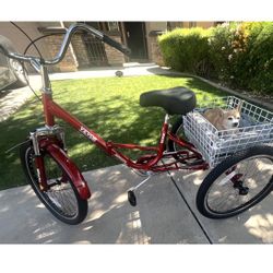 VEVOR Folding Adult Tricycle with Large Basket