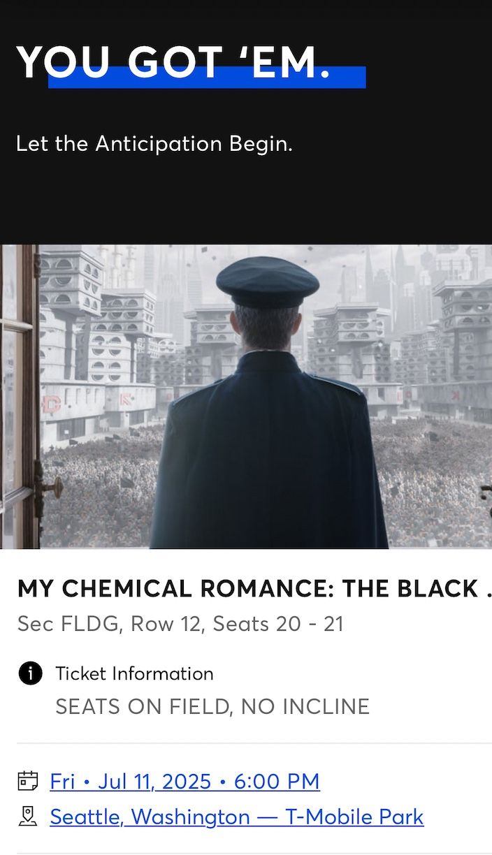 MY CHEMICAL ROMANCE TICKETS