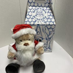 Build a Bear Santa Claus Bear With Outfit 5 Pieces - Hat Top Pants Beard Boots