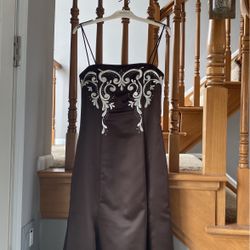 Evening dress party dress prom dress beautiful brown long Michelle