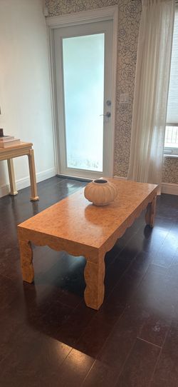 Burl Laminate Wood Coffee Table