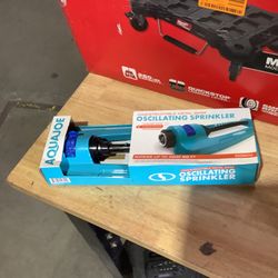 AQUA JOE Indestructible Metal Base Oscillating Sprinkler with Adjustable Spray