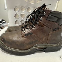 Wolverine Raider 6” Safety Toe Leather Work Boots Size 11.5 Wide