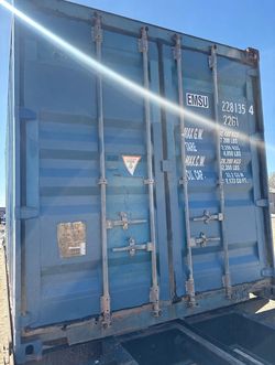 Blue 20' Standard Shipping Container — Used, Weather-Tight, Delivery Available