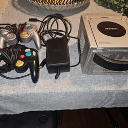 Game Cube And 2 Controllers 