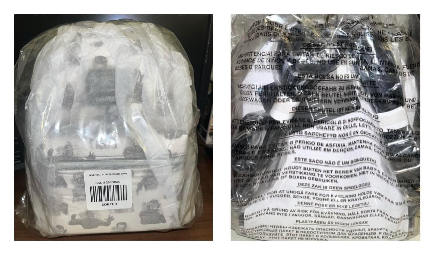 LOUNGEFLY Universal Monsters AOP Mini Backpack (NWT)