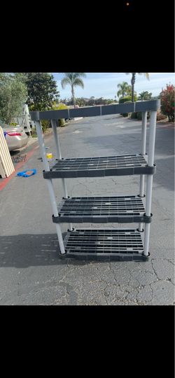 4-Tier Plastic Storage Shelving Unit