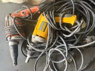 DeWalt and Ridgid Corded Power Tools