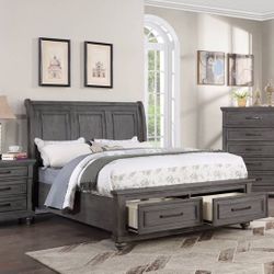 Bedroom Furniture - King & Queen Size Bed Dresser Mirror Nightstand