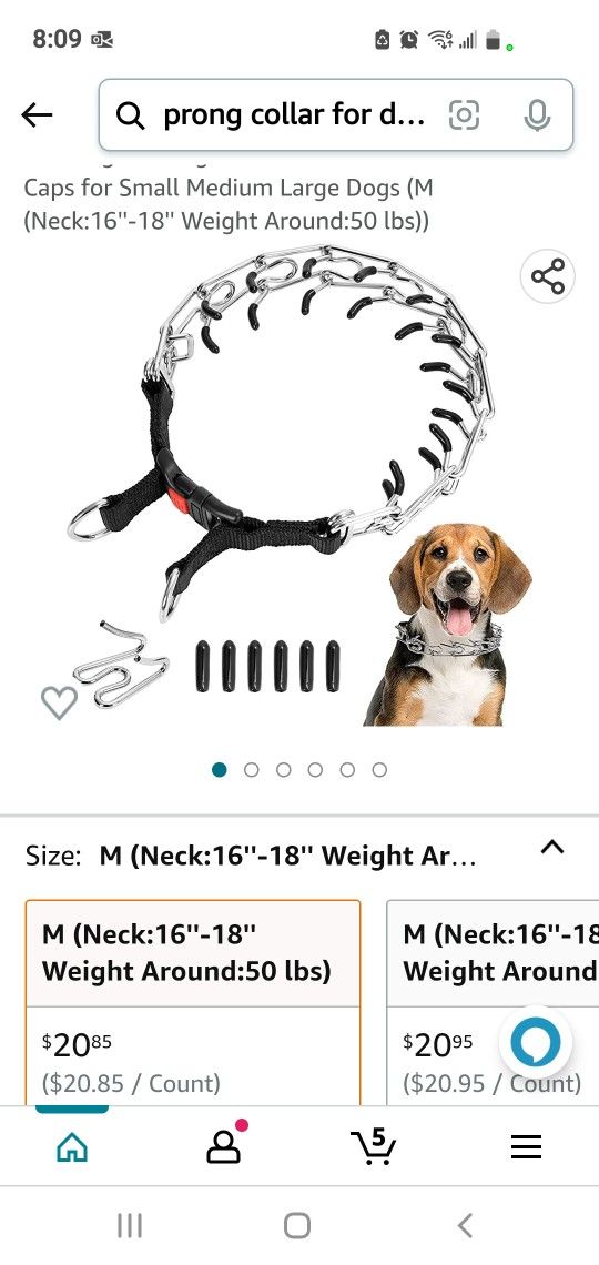 Dog Prong Training Collar 