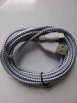 10 ft. Cable Fabric branded Data sync cable iphone 5 5s SE 6 6s 7 Plus