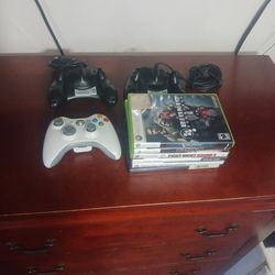 Xbox 360 Games And Controller & 2 Xbox Controller S
