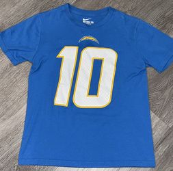 LA CHARGERS - OFFICIAL YOUTH NIKE JUSTIN HERBERT T-SHIRT - SIZE: MEDIUM - Very Good Condition