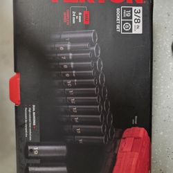 Tekton 3/8 inch Drive MM Socket Set 19 pc 6-24mm