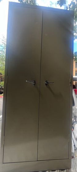 Metal garage storage cabinet