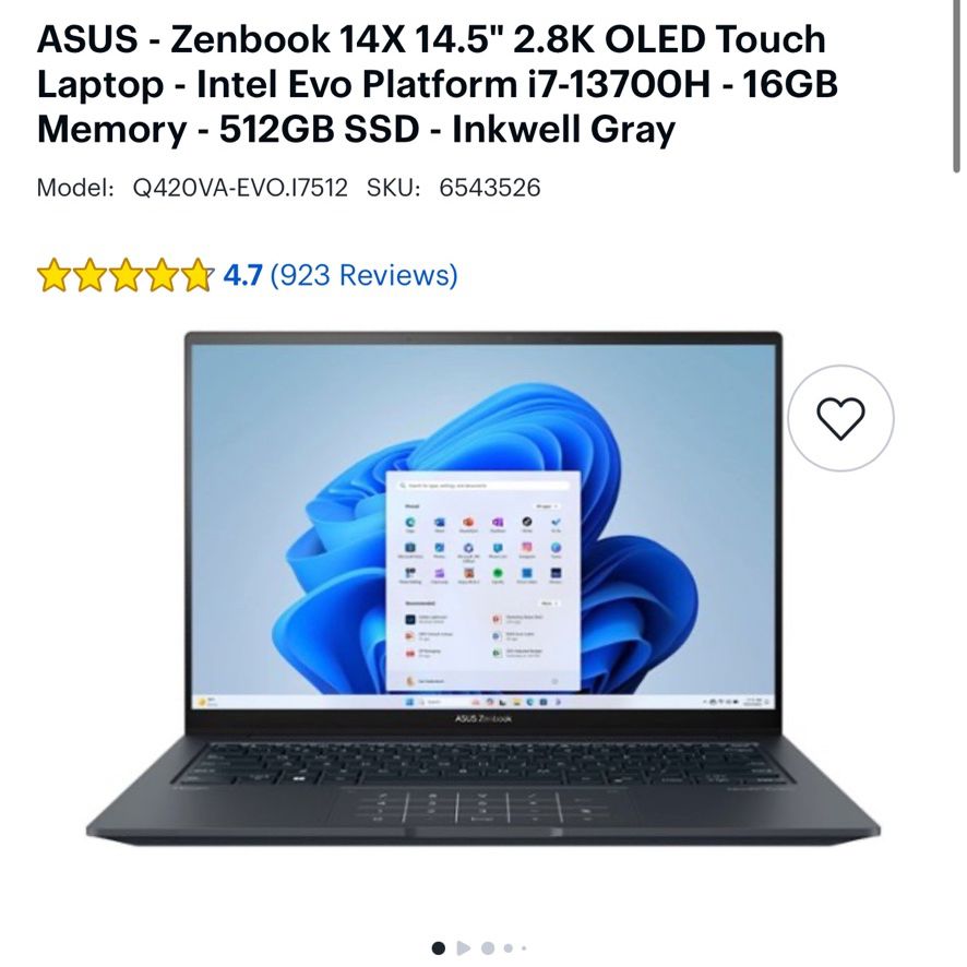 ASUS - Zenbook 14X 14.5" 2.8K OLED Touch Laptop