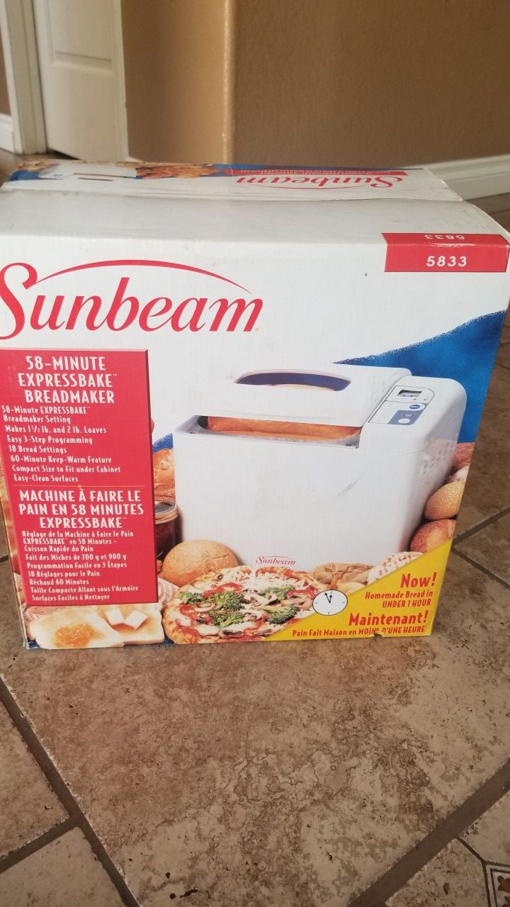 Sunbeam bread maker