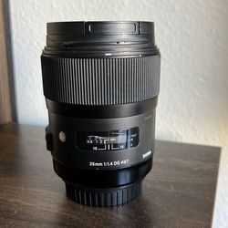 Sigma 35mm f1.4 art lens for Canon