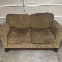 Brown Loveseat Couch (Covers Washed) - $50