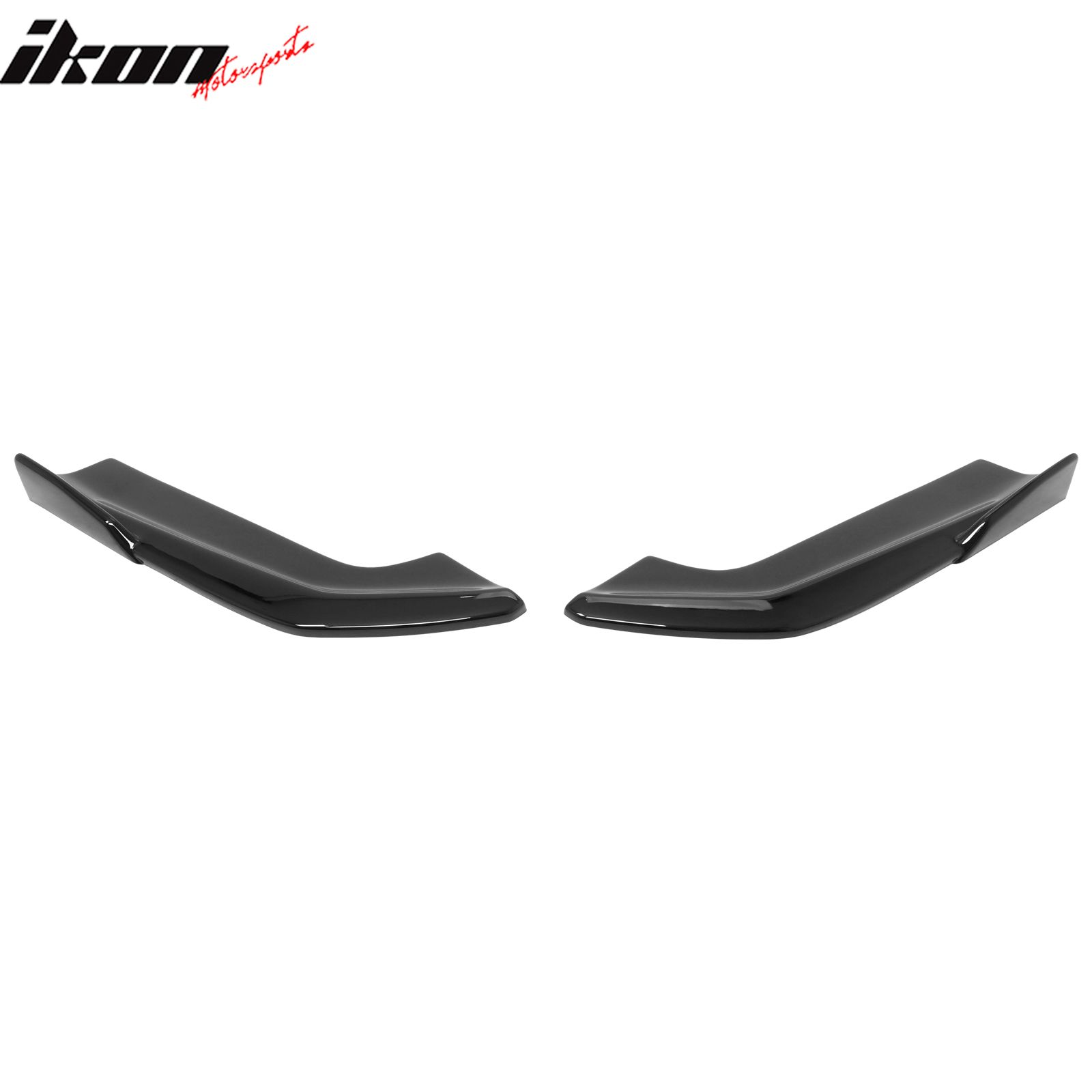 Fits 2024-2026 Ford Mustang Ecoboost GT IKON Style Rear Bumper Aprons Gloss Black 2PC