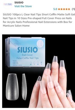 Siusio False Coffin Nail Tips