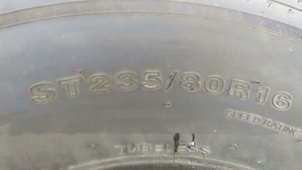 Trailer tire st235 80 r16 good condition