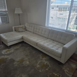 Leather Couch with Chaise