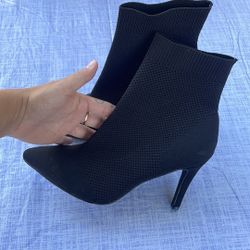 Mesh Pull On Bootie Heels 8 1/2 