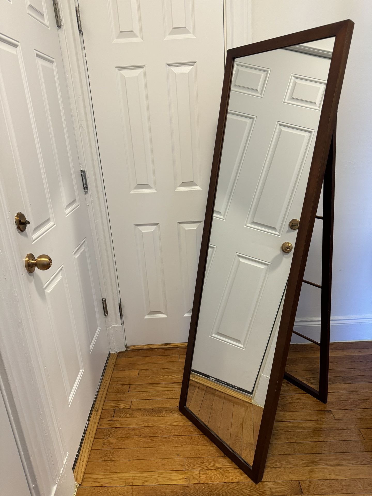 Wooden Mirror with Ladder
