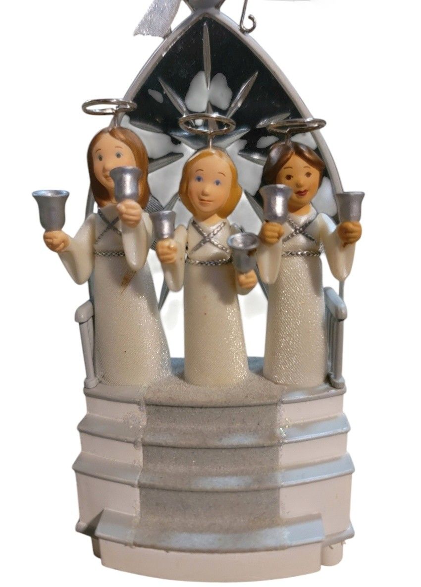 Hallmark Angel's We Have Heard On High Music Wind- Moving Arms With Bells 2003 Used But Beautiful Condition Only 22.00