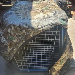 Dog Kennel With Camo Cover