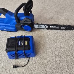 Kobalt Gen4 40-volt 14-in Battery 4.0 Ah Chainsaw Battery Included Charger