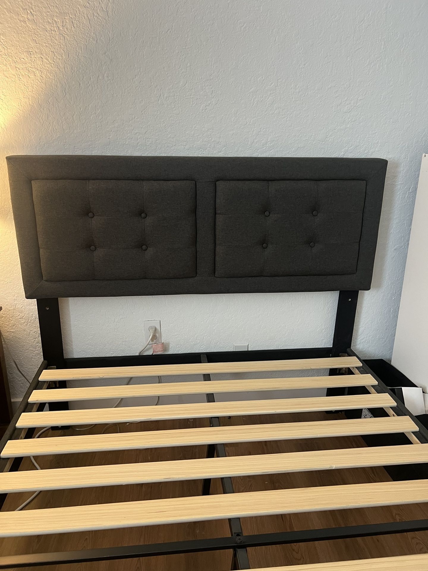 Dark Grey Full Bedframe