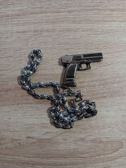 Gun Pendant Chain Necklace