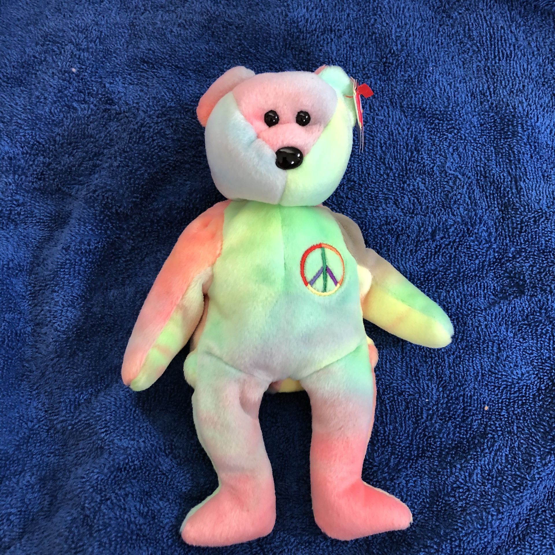 Peace beanie baby with tag