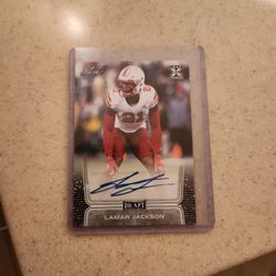 Signed Lamar Jackson rookie Card