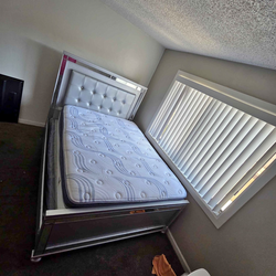 Queen beed with bed and frame