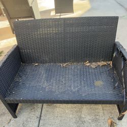 Free outdoor furniture and basketball hoop
