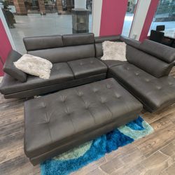 Ibiza Sectional Sofa And Ottoman Set