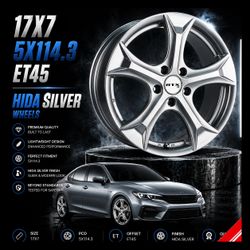 🔥 17x7 5x114.3 RTX Hida Silver Wheels 🔥