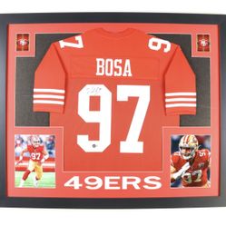 Nick Bosa Signed Custom Framed Jersey 