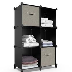 HOMIDEC 6-Cube Storage Organizer, Closet Organizer Storage Cabinet Shelf Bookcase Bookshelf, Storage Cubes Organizer Cabinet for🆕👍Reg. Retail $34.99