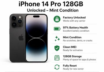 iPhone 14 Pro 128GB Space Black UNLOCKED