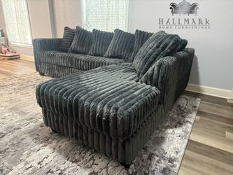 NEW Fluffy Sectional Couch