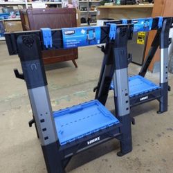HART Folding Sawhorse with Adjustable Legs