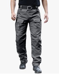 Hiwise Men's Stretch Tactical Pants Water Resistant Ripstop Cargo Pants Outdoor Lightweight EDC Work Hiking Pants