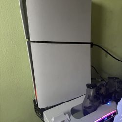 PS5 Digital With LED Charging Station And Mount 