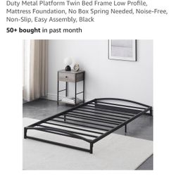 Low Bed Frame Twin Size, 6 Inch Heavy Duty Metal Platform