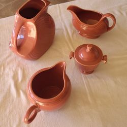 4- Vintage Fiesta Rose Items 