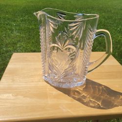 Decorative Large Glass Pitcher